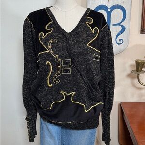 Vintage Bonnie And Bill Embellished Sweater